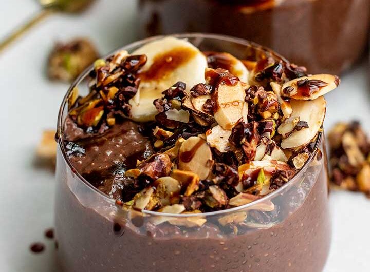 Dark Chocolate Chia Pudding (High Protein, Meal Prep Friendly, Healthy Dessert Idea)