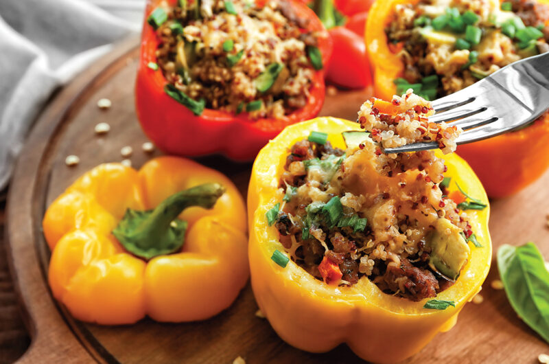 Stuffed Bell Peppers with Quinoa and Chicken