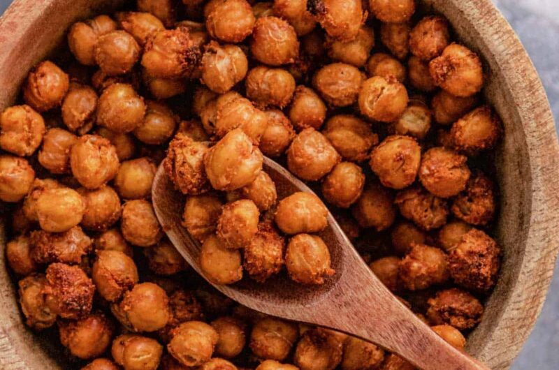 Crispy Air Fryer Chickpeas (Healthy Crunchy Snack)