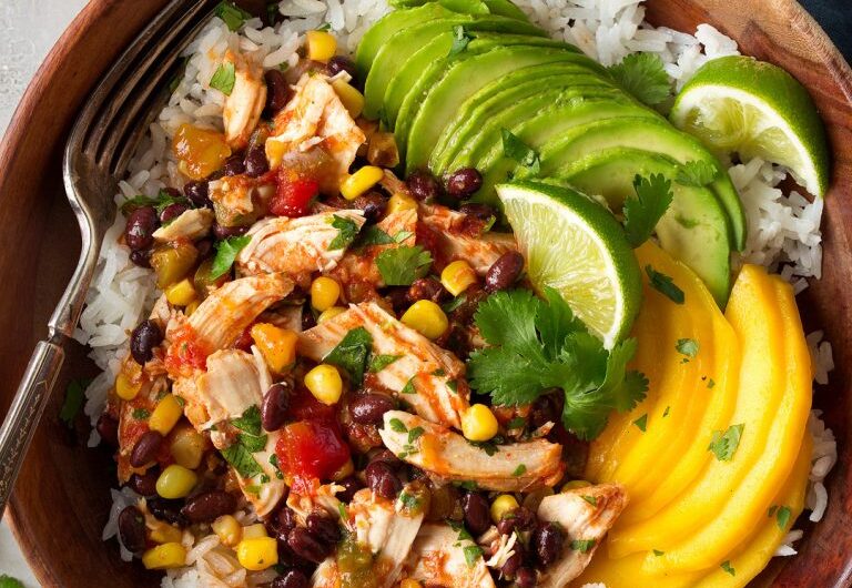 Crockpot Mango Salsa Chicken